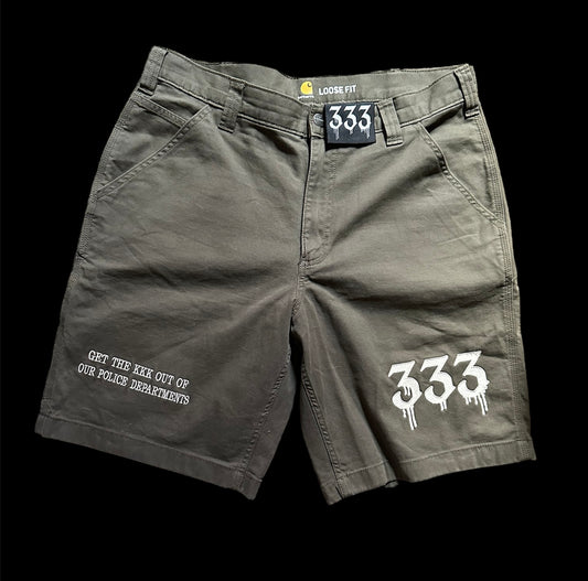 Olive 333 x Carhartt shorts