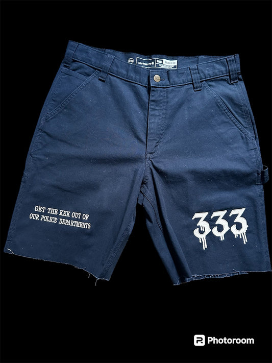 Navy 333 x Carhartt shorts